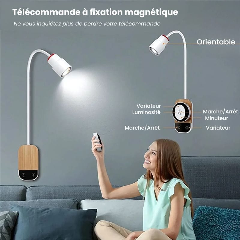 Applique Murale à Batterie Rechargeable – Illuminez Facilement Sans Fil
