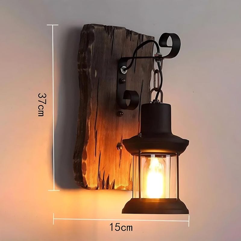 Applique Murale Bois Industrielle – Illuminez Votre Intérieur avec Style Unique