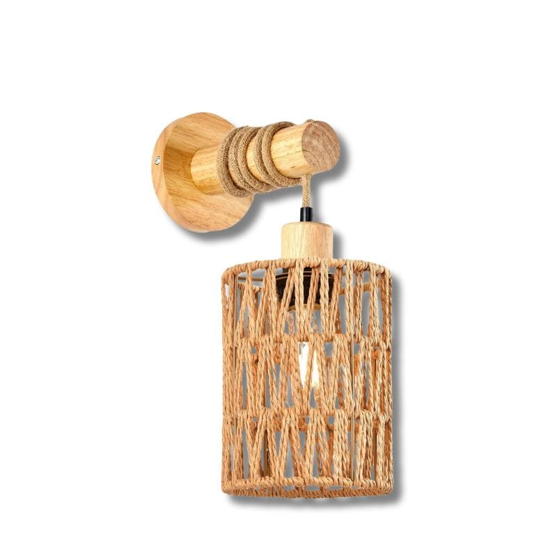 Applique Murale Bois Rotin – Illuminez Décor & Ambiance Unique