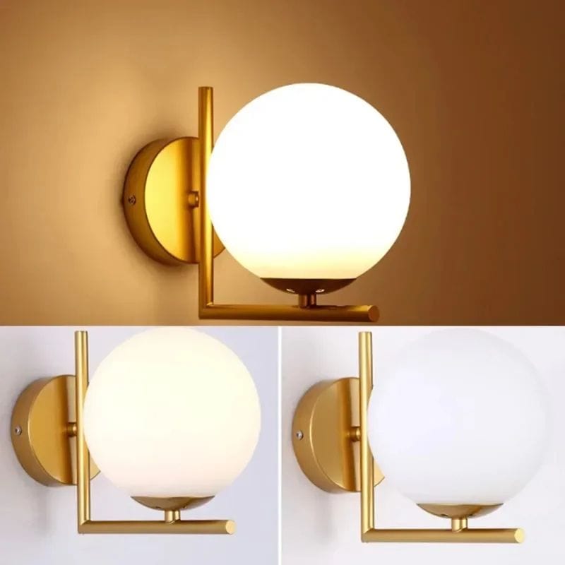Applique Murale Boule Blanche – Illuminez Votre Intérieur avec Élégance
