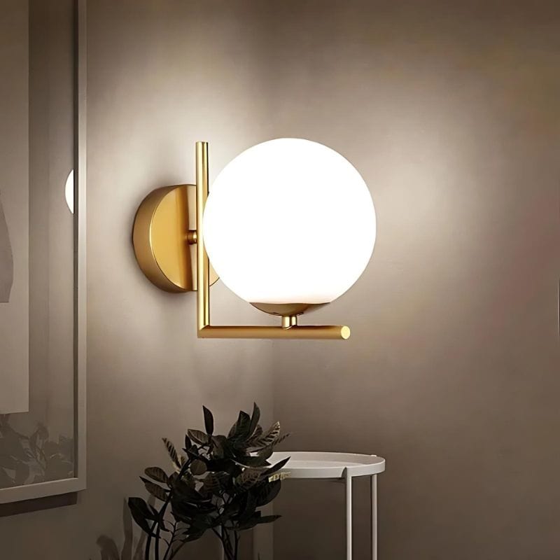 Applique Murale Boule Blanche – Illuminez Votre Intérieur avec Élégance