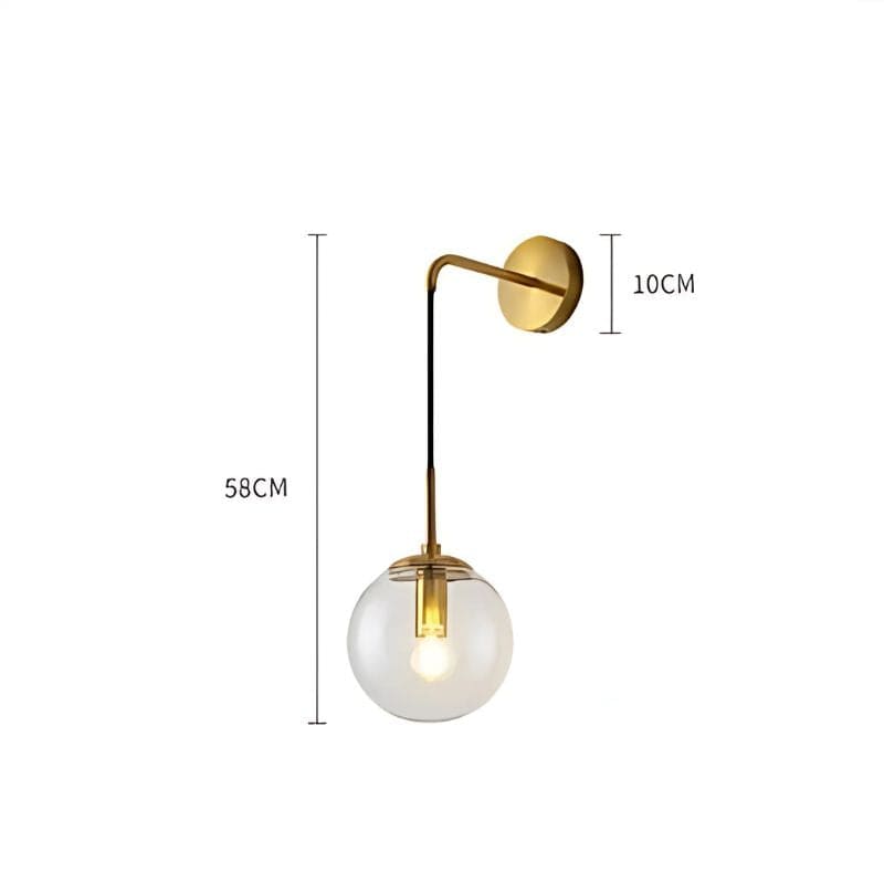Applique Murale Boule en Verre – Illuminez Votre Intérieur avec Élégance