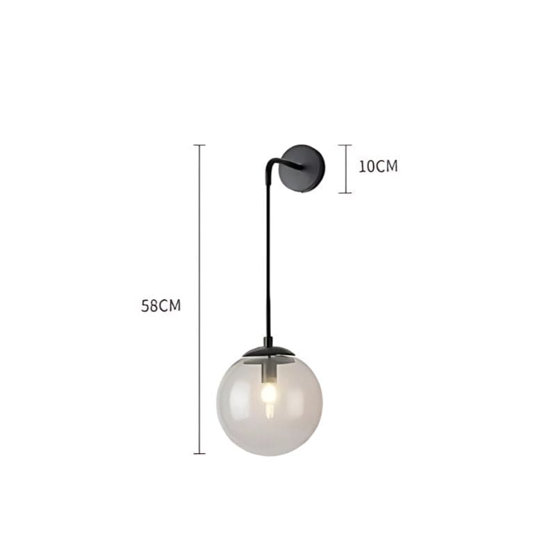 Applique Murale Boule en Verre – Illuminez Votre Intérieur avec Élégance