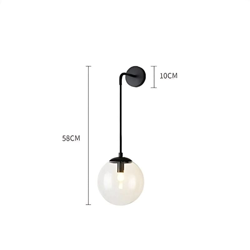 Applique Murale Boule en Verre – Illuminez Votre Intérieur avec Élégance