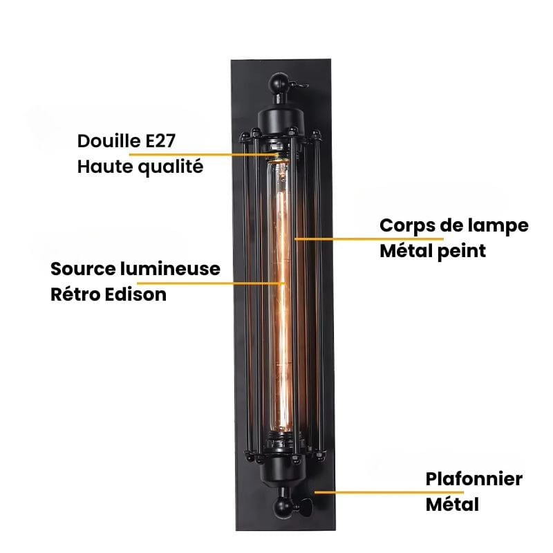 Applique Murale Edison – Illuminez Votre Espace avec Style Unique