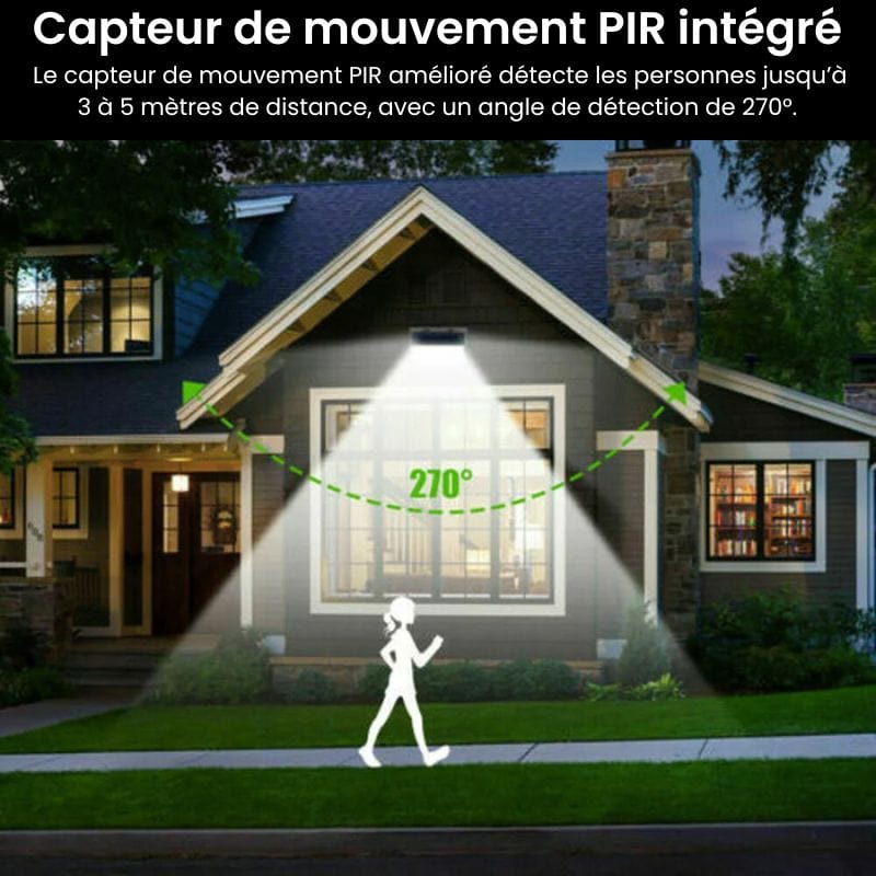 Applique Murale Extérieur Solaire LED avec Détecteur de Mouvement – Illuminez et Sécurisez Facilement