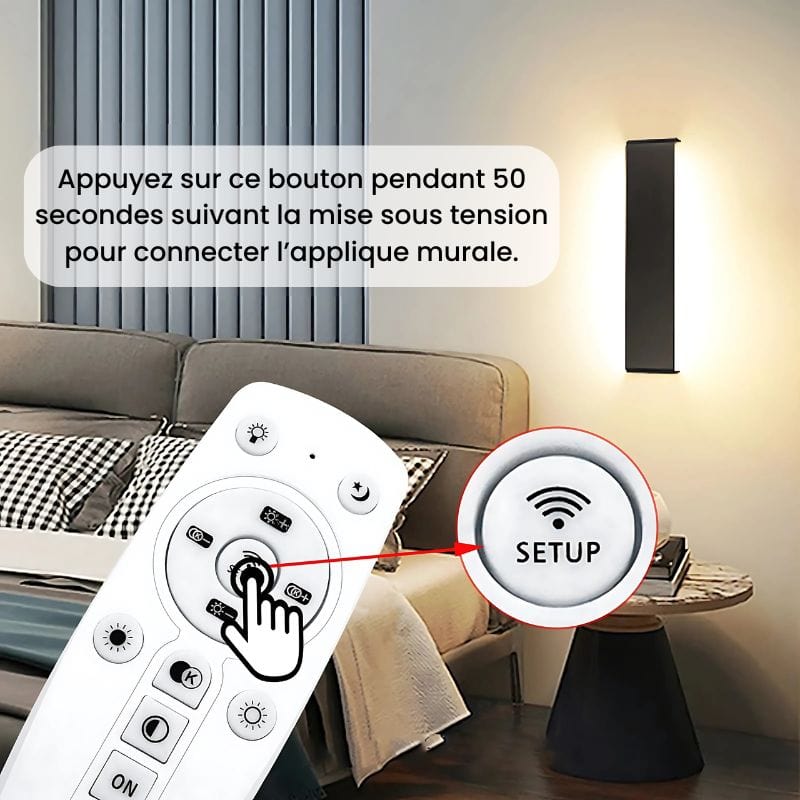 Applique Murale LED avec Télécommande – Éclairez & Contrôlez Facilement