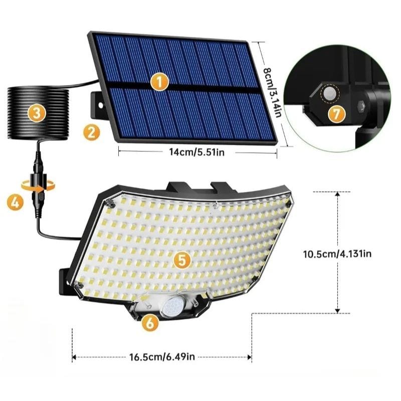 Applique Murale LED Solaire - Éclairez Intelligemment Votre Extérieur