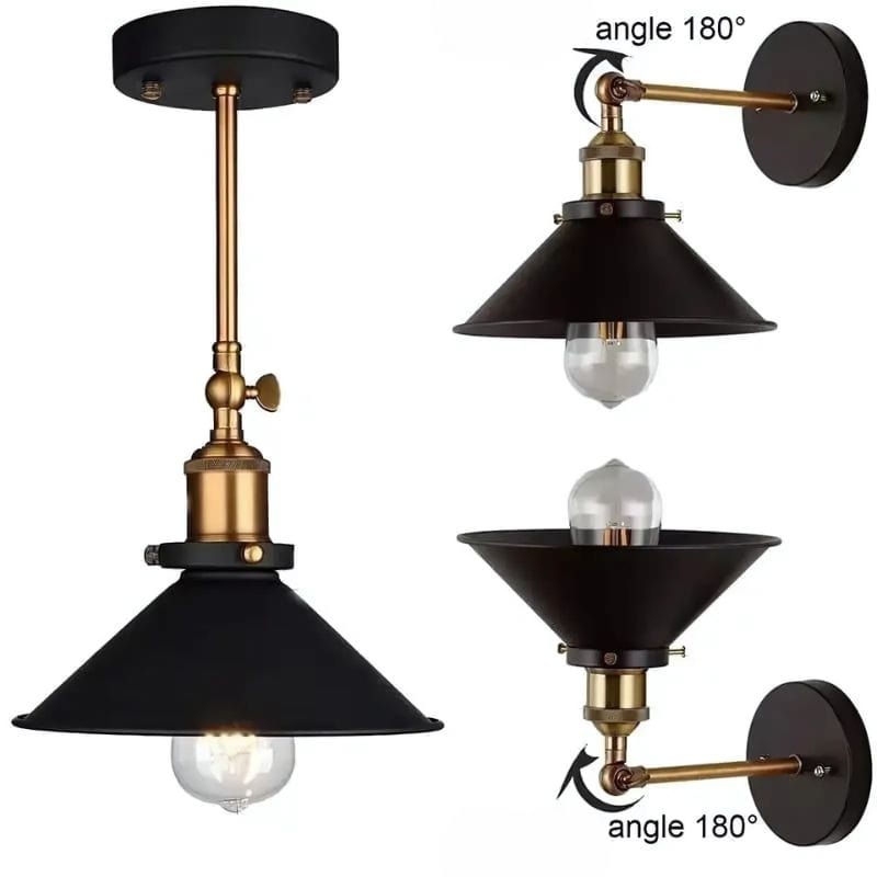 Applique Murale Noire Industrielle – Sublimez Votre Intérieur avec Style Unique
