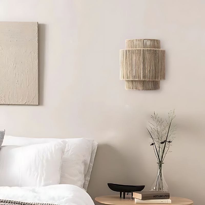Applique Murale Ronde Rotin – Sublimez Vos Murs avec Élégance Naturelle