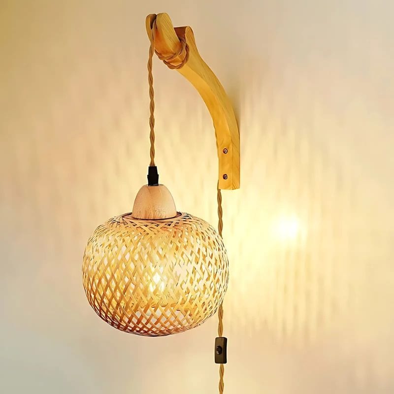 Applique Murale Rotin Bambou – Sublimez Votre Intérieur avec Style