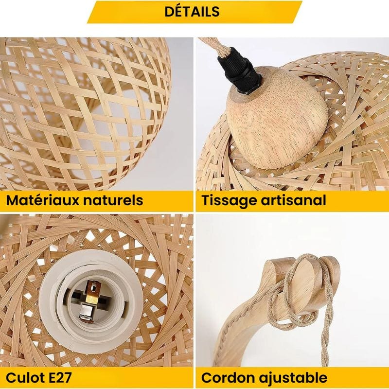 Applique Murale Rotin Bambou – Sublimez Votre Intérieur avec Style