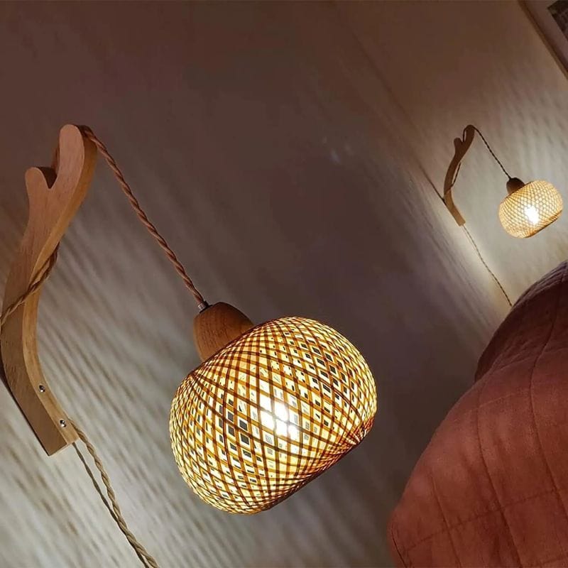 Applique Murale Rotin Bambou – Sublimez Votre Intérieur avec Style