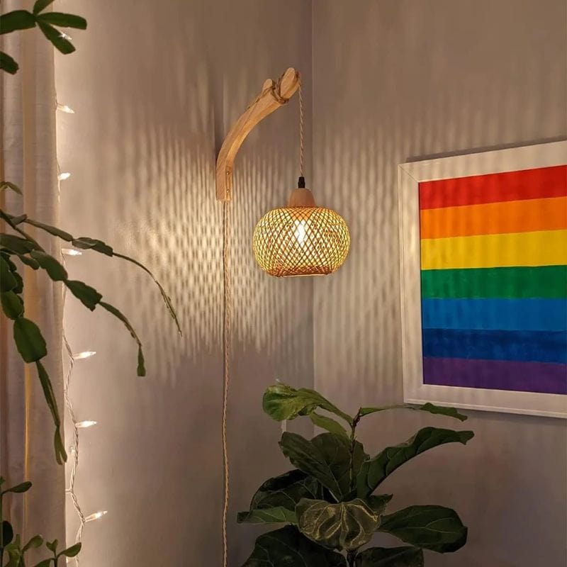 Applique Murale Rotin Bambou – Sublimez Votre Intérieur avec Style