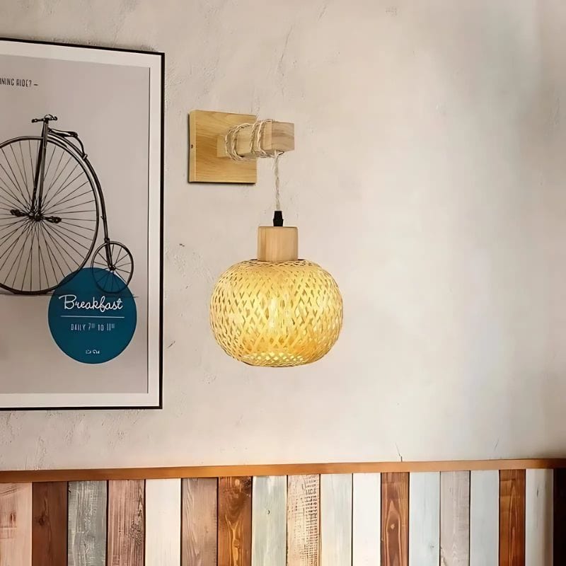 Applique Murale Rotin Osier Bambou – Sublimez vos murs avec style naturel