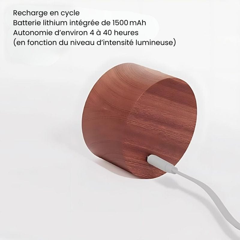 Applique Murale Sans Fil Bois – Illuminez Votre Espace avec Élégance