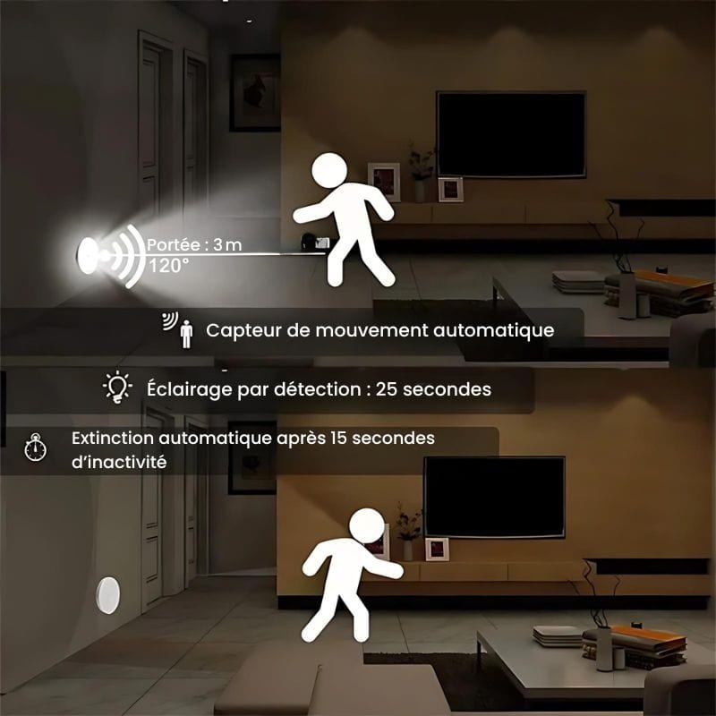Applique Murale Sans Fil Rechargeable – Éclairez Sans Limites !